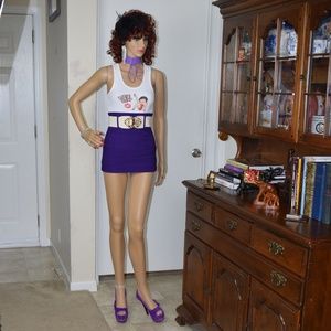 PURPLE PENCIL SKIRT/BETTY BOOP TOP/ PURPLE 6 1/2"